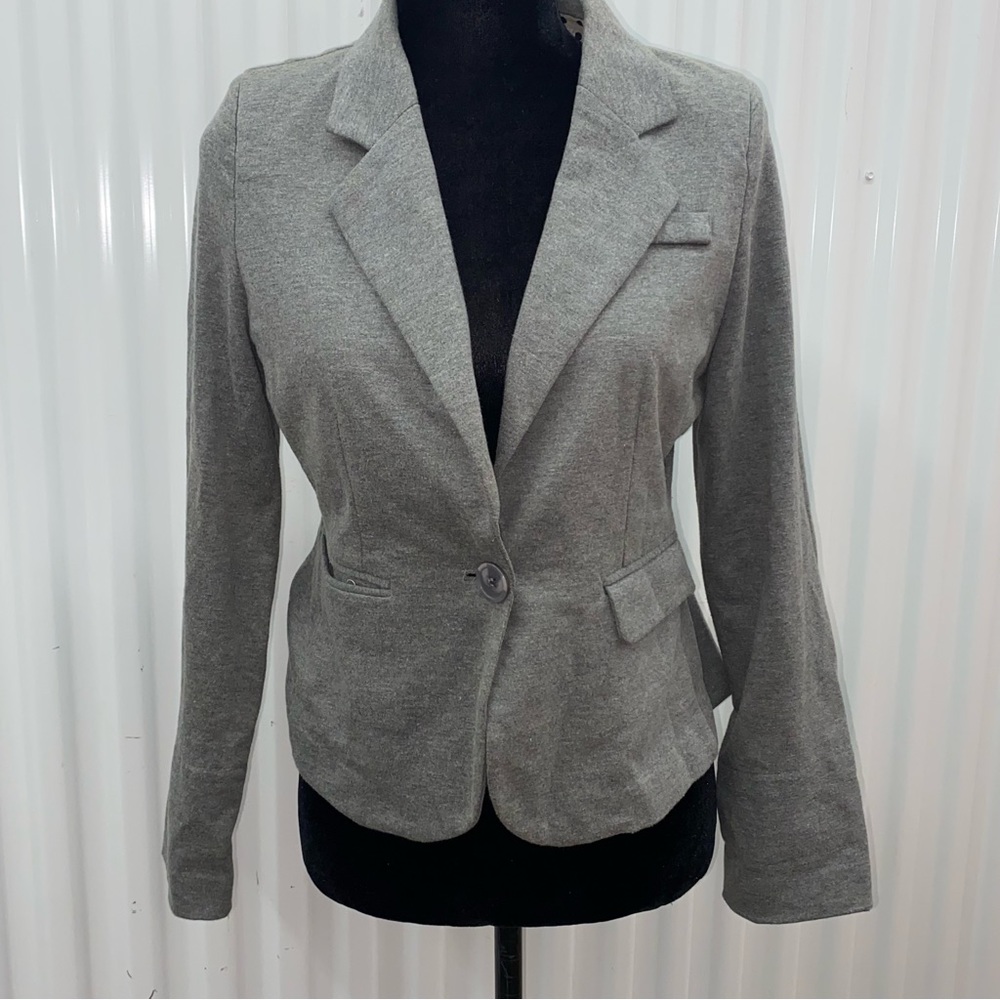 Love Tree Gray Single-Button Blazer